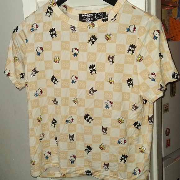 Hello Kitty X Forever 21 checker board tee - Picture 1 of 3